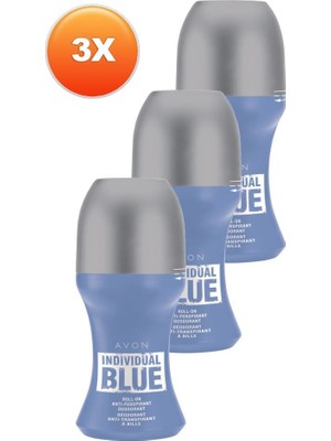 Avon Individual Blue Erkek Roll On 50 Ml. 3Lü Set