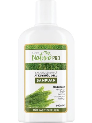 Avon Nature Pro At Kuyruğu Otlu Şampuan Besleyici ve Nemlendirici Etki 500 ml Tüm Saçlar İçin
