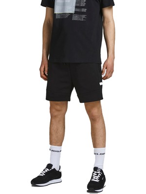 Jack & Jones Jpstaır Sweat Shorts Bex Sn Siyah Erkek Şort 12186750-Black