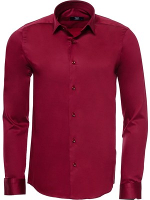 Wessi Erkek Pamuk Saten Slim Fit Gömlek