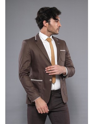 Wessi Erkek Yaka Trikolu Torba Cep Spor Ceket