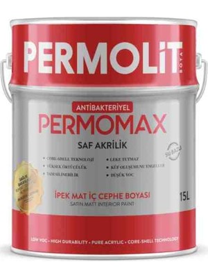 Permolit Permomax Antibakteriyel Ipek Mat Iç Cephe Boyası 3008-KÜL Kedisi 2,5 Lt