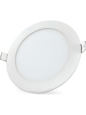 Voltek 18W-8" Yuvarlak Slim LED Panel Armatür 6500K - Beyaz