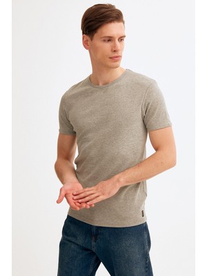 FullaModa Bisiklet Yaka Basic Tshirt