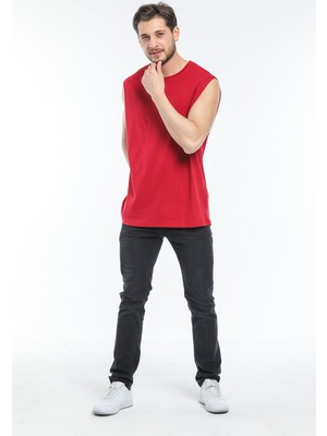 Superlife Bisiklet Yaka Kolsuz Tshirt