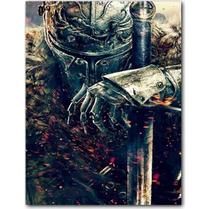 Caka Tablo Ahşap Tablo Dark Souls 2 Savaşçı Şövalye