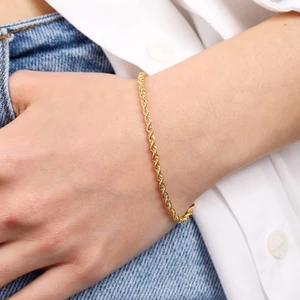 Sembol Gold 14 Ayar Altın Halat Bileklik  3 mm