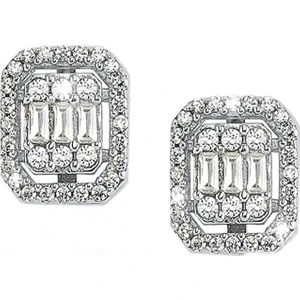 Sembol Gold Beyaz Altın Baget Küpe