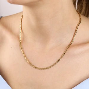 Sembol Gold 14 Ayar Altın Pullu Zincir 45 cm
