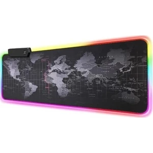 Dünya Desenli Işıklı Rgb Oyuncu Mouse Pad 78X30 cm