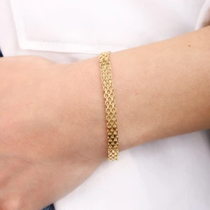 Sembol Gold 14 Ayar Altın Bismark Bileklik  5 mm