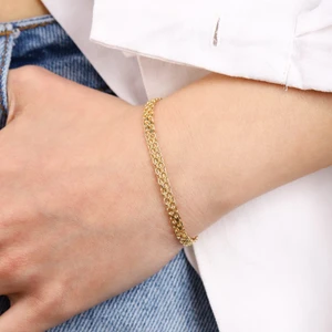 Sembol Gold 14 Ayar Altın Bismark Bileklik 4 mm