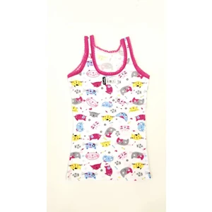 0848 Kız Çocuk Elastan Empirme Geniş Askı Atlet 6 Adet