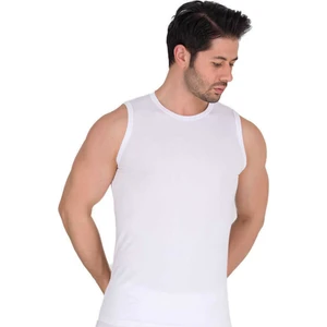 Erkek Likralı Süprem Kolsuz Bisiklet Yaka Atlet 3'lü Paket - 1026