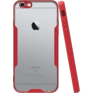 Apple iPhone 6s Kılıf Kamera Korumalı Colorful Kapak - Kırmızı