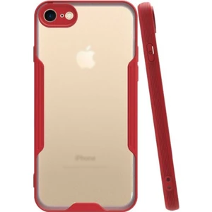 Apple iPhone Se 2020 Kılıf Kamera Korumalı Colorful Kapak - Kırmızı