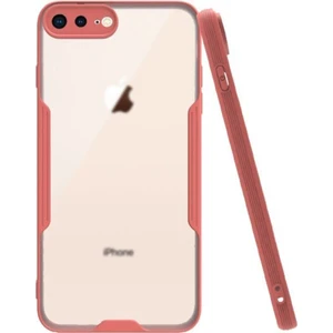 Apple iPhone 8 Plus Kılıf Kamera Korumalı Colorful Kapak - Pembe