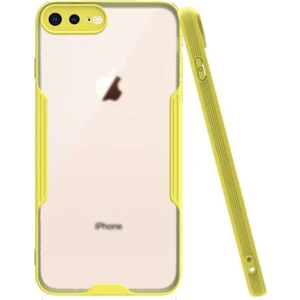 Apple iPhone 8 Plus Kılıf Kamera Korumalı Colorful Kapak - Sarı