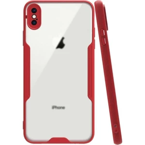 Apple iPhone x Kılıf Kamera Korumalı Colorful Kapak - Kırmızı