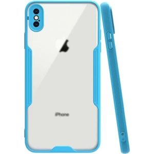 Apple iPhone Xs Kılıf Kamera Korumalı Colorful Kapak - Mavi