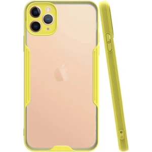 Apple iPhone 11 Pro Max Kılıf Kamera Korumalı Colorful Kapak - Sarı