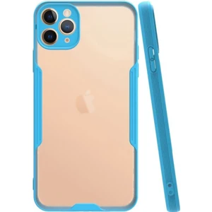 Apple iPhone 11 Pro Max Kılıf Kamera Korumalı Colorful Kapak - Mavi