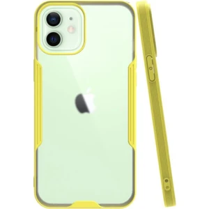 Apple iPhone 12 Kılıf Kamera Korumalı Colorful Kapak - Sarı