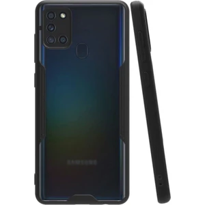 Samsung Galaxy A21S Kılıf Kamera Korumalı Colorful Kapak - Siyah