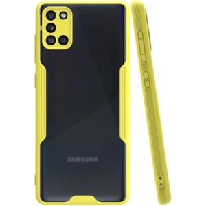 Samsung Galaxy A31 Kılıf Kamera Korumalı Colorful Kapak - Sarı