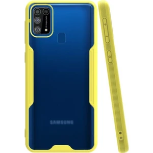 Samsung Galaxy M31 Kılıf Kamera Korumalı Colorful Kapak - Sarı