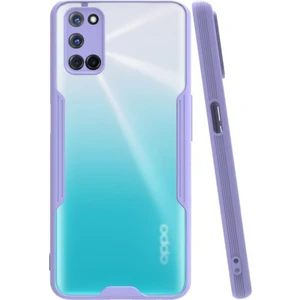 Oppo A72 Kılıf Kamera Korumalı Colorful Kapak - Lila