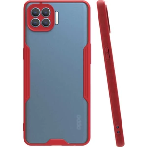 Oppo Reno 4 Lite Kılıf Kamera Korumalı Colorful Kapak - Kırmızı