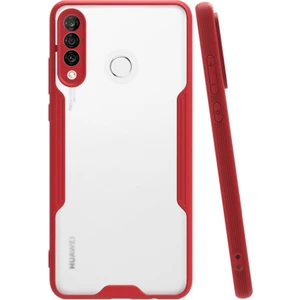 Huawei P30 Lite Kılıf Kamera Korumalı Colorful Kapak - Kırmızı