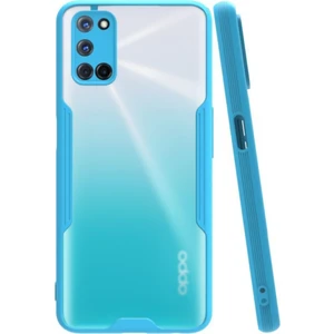 Oppo A72 Kılıf Kamera Korumalı Colorful Kapak - Mavi