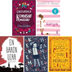 Genç Timaş 5 Kitap Set 5. 6. 7. 8. Sınıflar Ortaokul Okuma Kitapları / Çikolataca Konuşur Musun - Karışık - En Yakın Uzak - Kekeme Hamlet - Göğü Yere Indirelim
