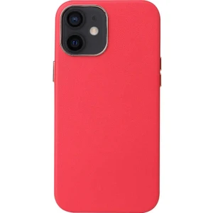 Case 4U Apple iPhone 12 Mini Kılıf Leathersafe Wireless Kapak Kırmızı