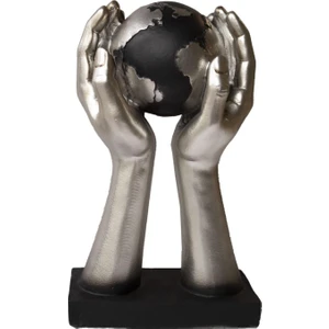 Hill Art Gümüş Dünya Tutan El