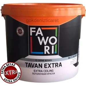 Fawori Boya Fawori Extra Tavan Boyası 17.5 Kg-Su Bazlı-Kabarma Dökülme Yapmaz-Müke mmel Yapışır-Pürüzsüz Görünüm