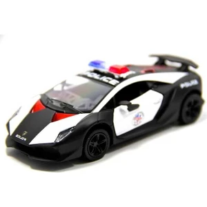 Lamborghini Sesto Elemento Çek Bırak Diecast Model Polis Arabası