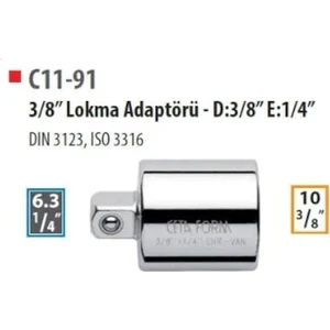 Ceta Form  Lokma Adaptörü 3/8''fx1/4'' C11-91