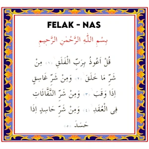 Buzdolabı Magneti Felak-Nas Duası