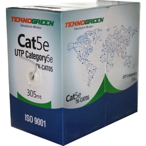 TK-CAT05 Utp 26 Awg Cat5 305 mt Network Kablosu Gri