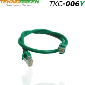 TKC-006Y Utp Cat6 60 cm Yeşil Patch Kablo