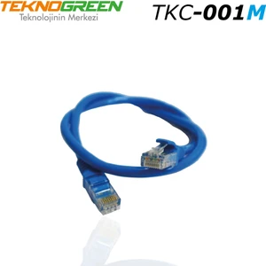 TKC-001M Utp Cat6 1 mt Mavi Patch Kablo