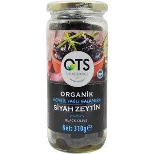 OTS Organik Organik Gemlik Yağlı Salamura Siyah Zeytin (310 Gr) - Ots