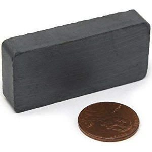 40x25x10 mm Köşeli Ferrit Kömür Seramik Magnet Siyah Mıknatıs (10 Adet)