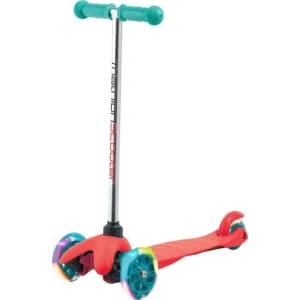 Triathlon 7 Renk LED Işıklı Tekerlekli Scooter - Kırmızı DN8000