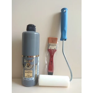 Altın Yapı Senart Multisurface Tüm Yüzeyler Için Vernikli Boya Seti - Grafiti Gri 500 ml + Rulo 10 cm + Fırça