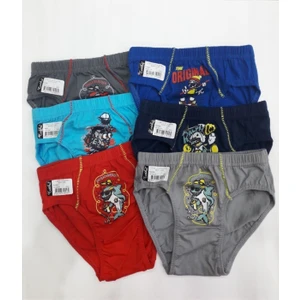 0138 Erkek Çocuk Renkli Slip Külot 12 Adet
