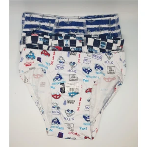 0255 Erkek Çocuk Elastan Slip Külot 12 Adet